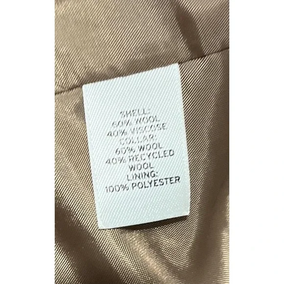 Trouve Blazer Womens Small Camel Tan Wool Blend Cropped One Button Jacket - Picture 12 of 15